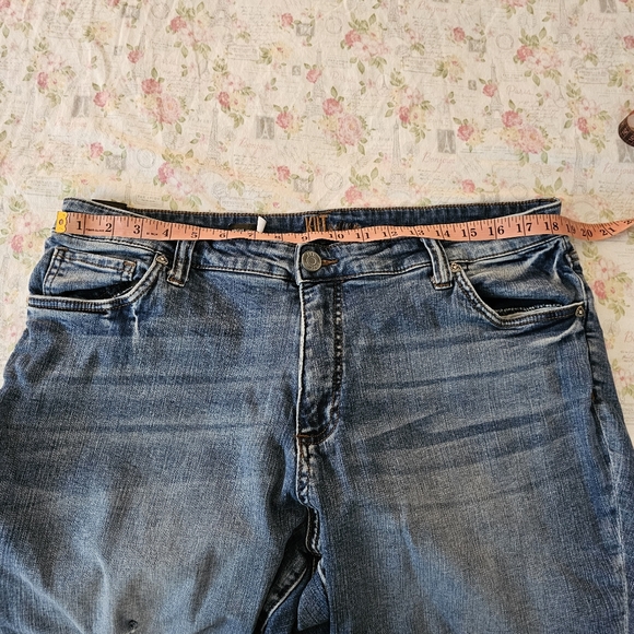 Kut Abigail Crop Straight Leg Jeans Ripped Torn Womens Plus Size 18 W - Picture 8 of 11